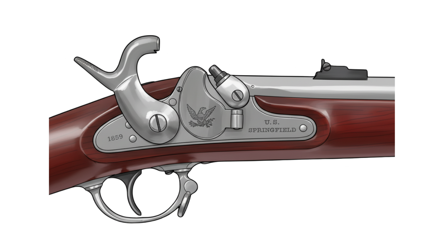 M1855 Springfield Rifle Musket Stickers/Magnet