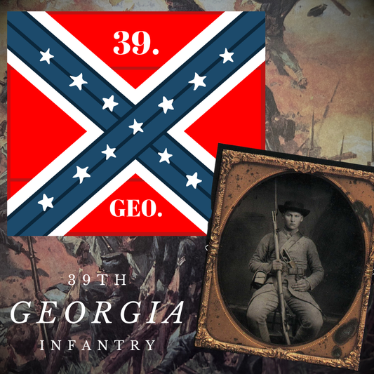 39th Georgia Infantry Battle Flag Stickers/Magnet