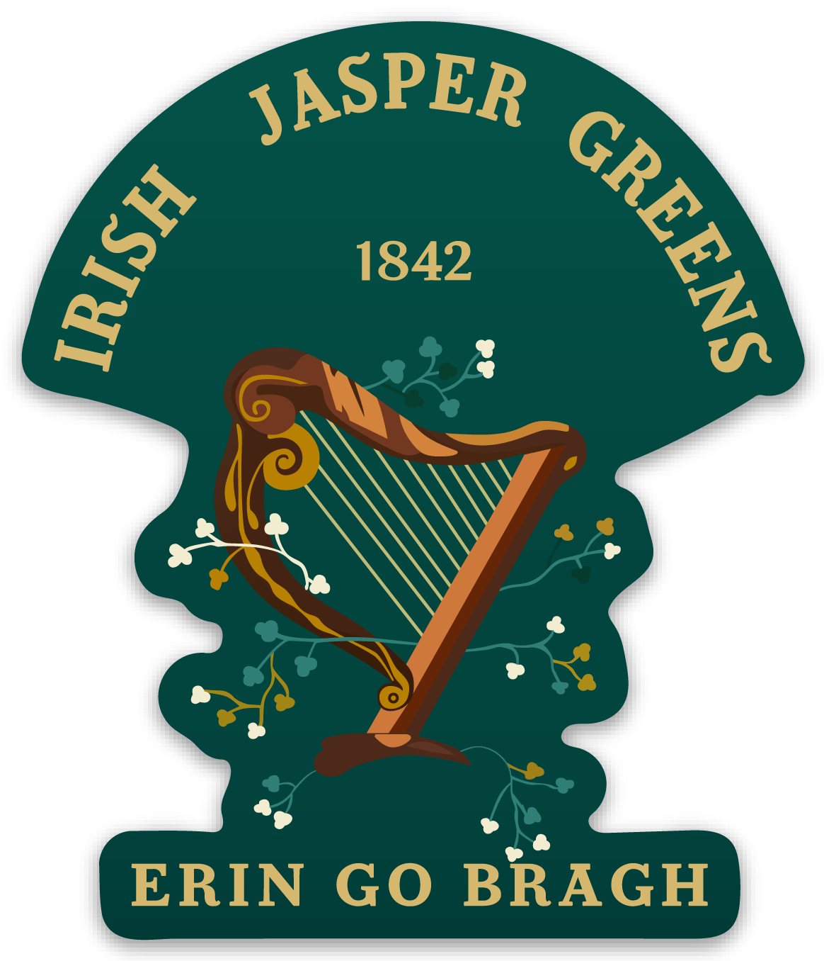 Irish Jasper Greens Flag Stickers/Magnets