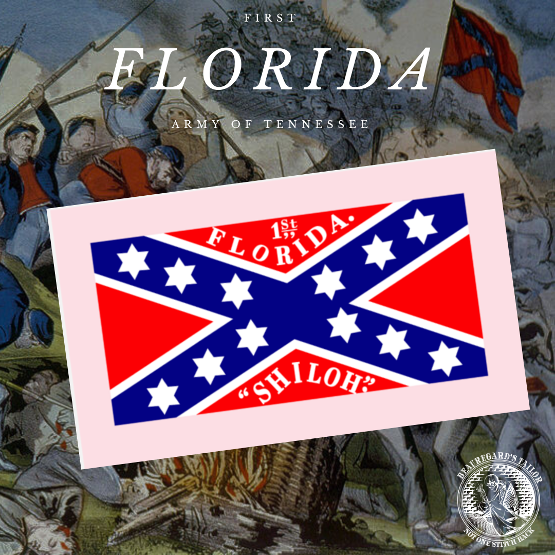 1st Florida Regimental Flag Stickers/Magnet