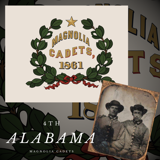 4th Alabama Company C Magnolia Cadets Flag Stickers