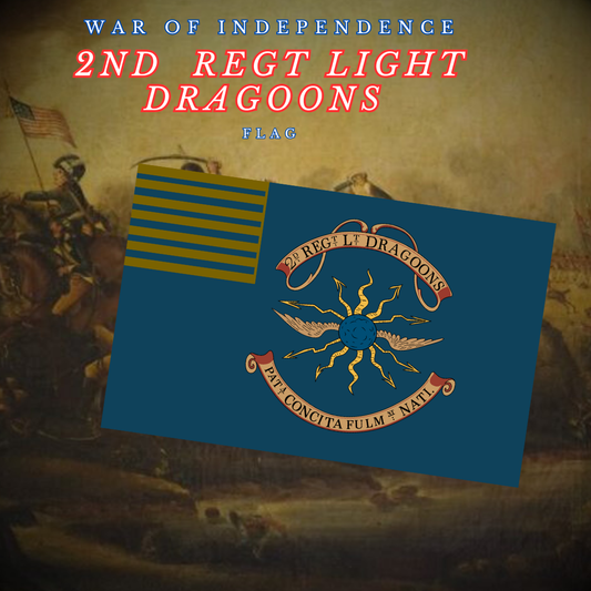 2nd Continental Light Dragoons Flag Stickers/Magnet