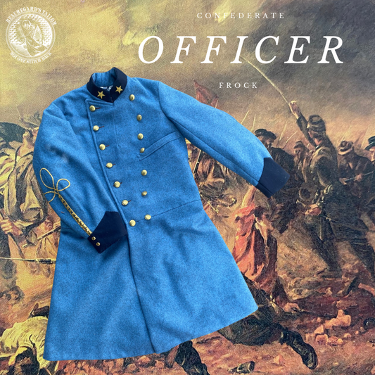 Confederate Officer Frock Coat - French Vented Cuffs