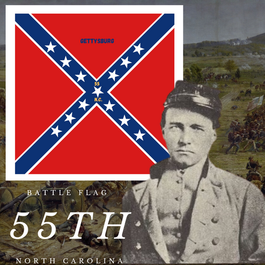 55th North Carolina Troops Flag Stickers