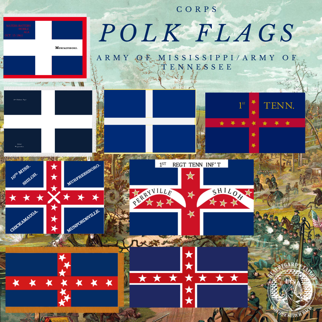 Polk's Corps' Flag Sticker Set