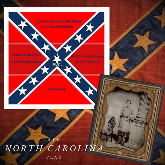 4th North Carolina Infantry Flag Stickers/Magnet