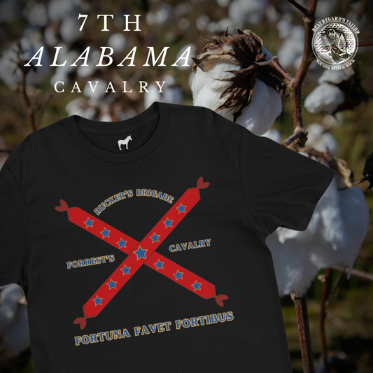 "Fortuna Favet Fortibus" ("Fortune favors the brave") 7th Alabama Cavalry Flag Shirt