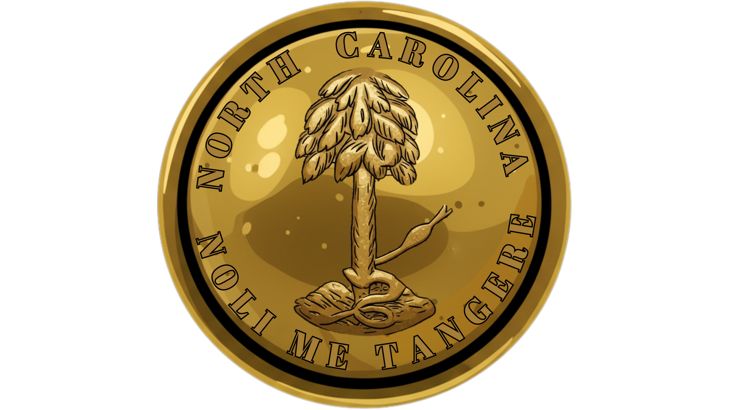 "Touch Me Not" North Carolina Button Sticker