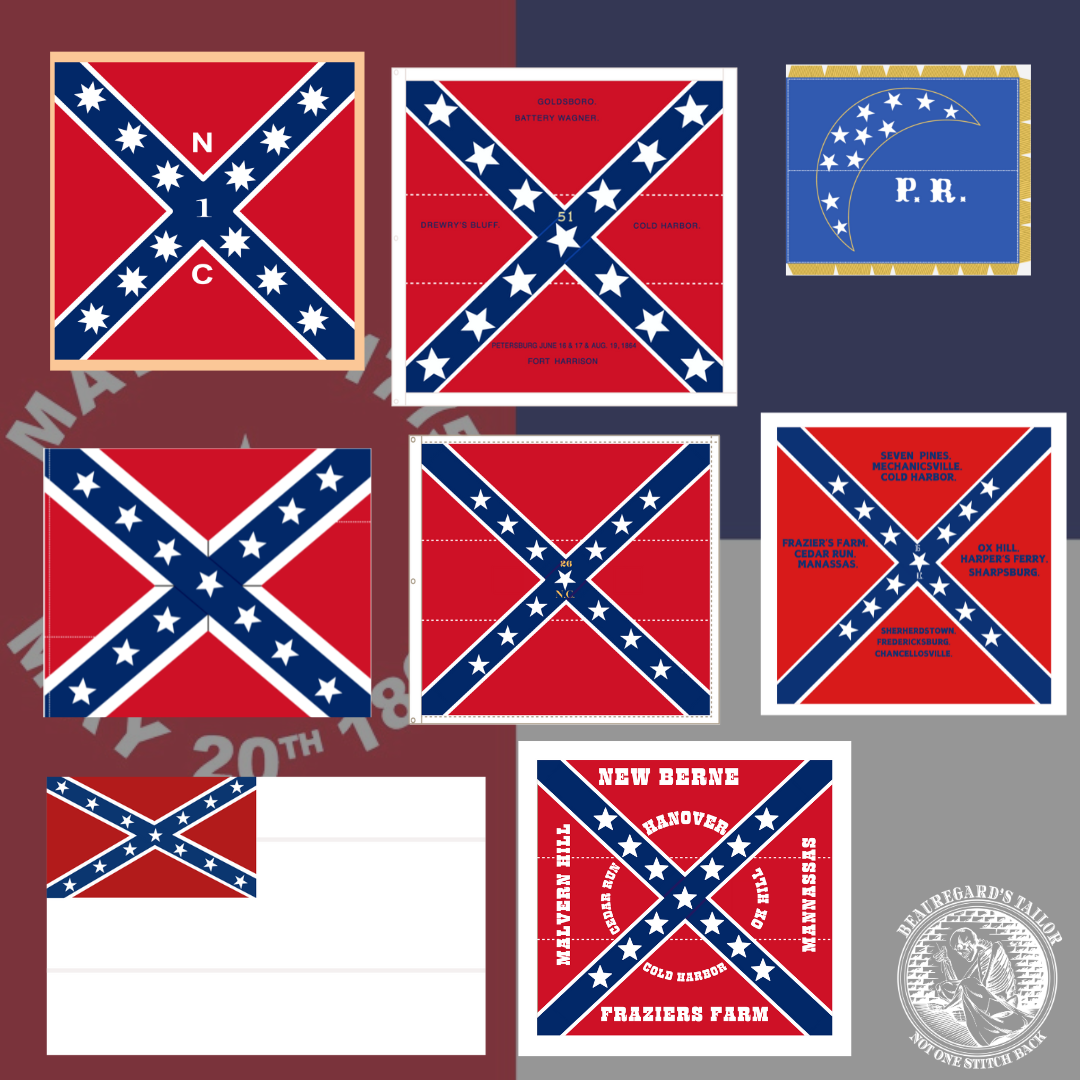 North Carolina Battle Flag Sticker Set