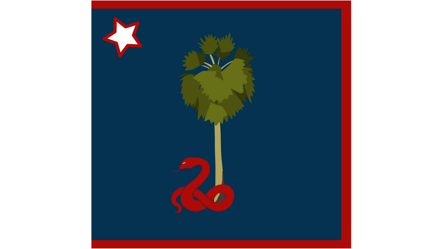 Charleston Secession Flag - November 1860 Stickers/Magnet