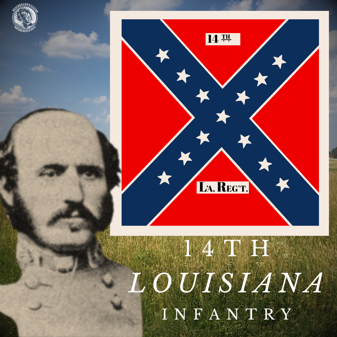 14th Louisiana Infantry Flag Sticker