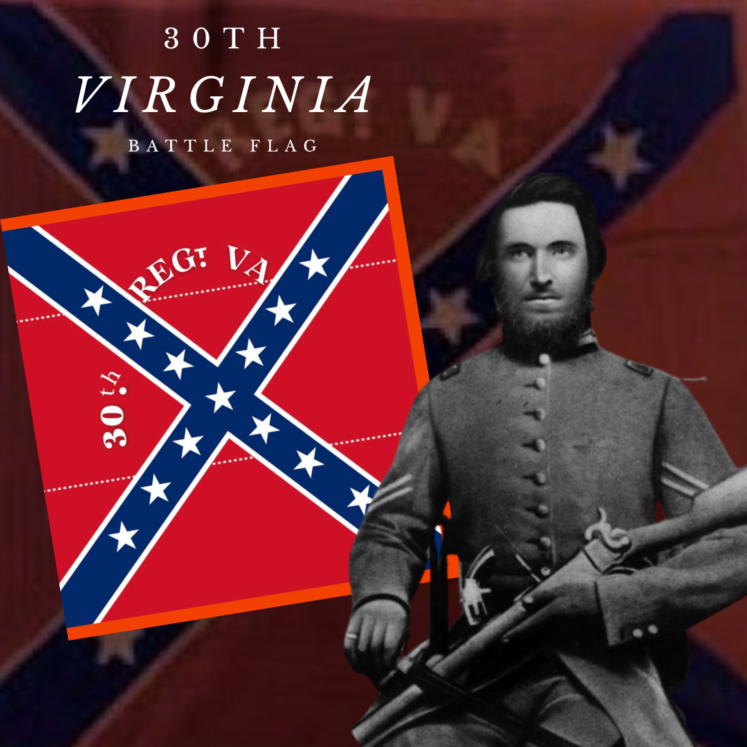 30th Virginia Infantry Flag Stickers/Magnet
