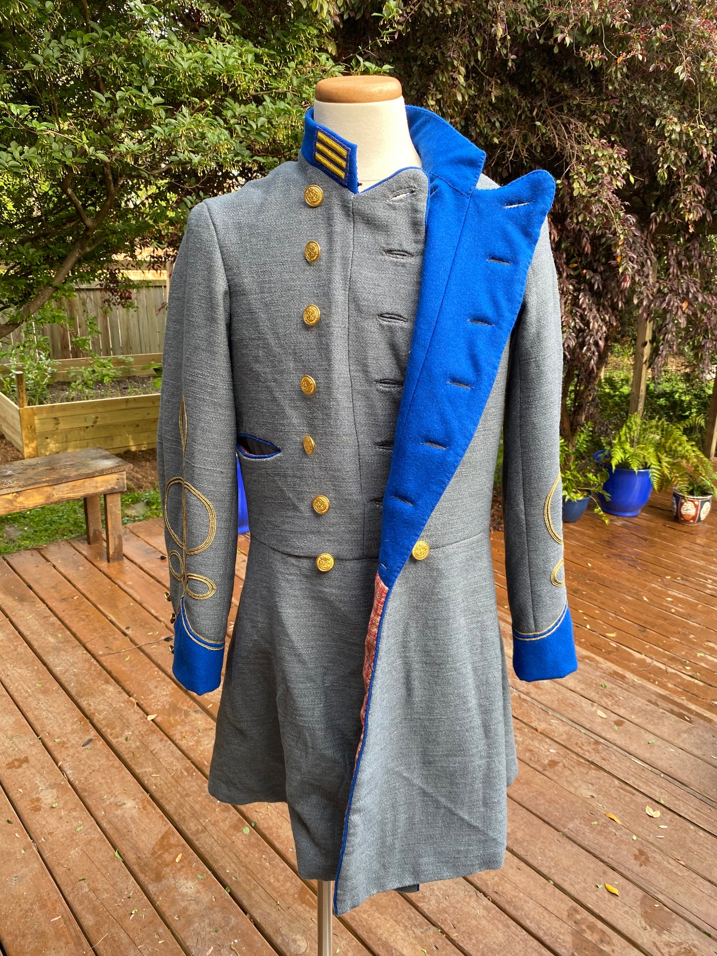 Confederate Officer Frock Coat - Trimmed Jean Company Grade