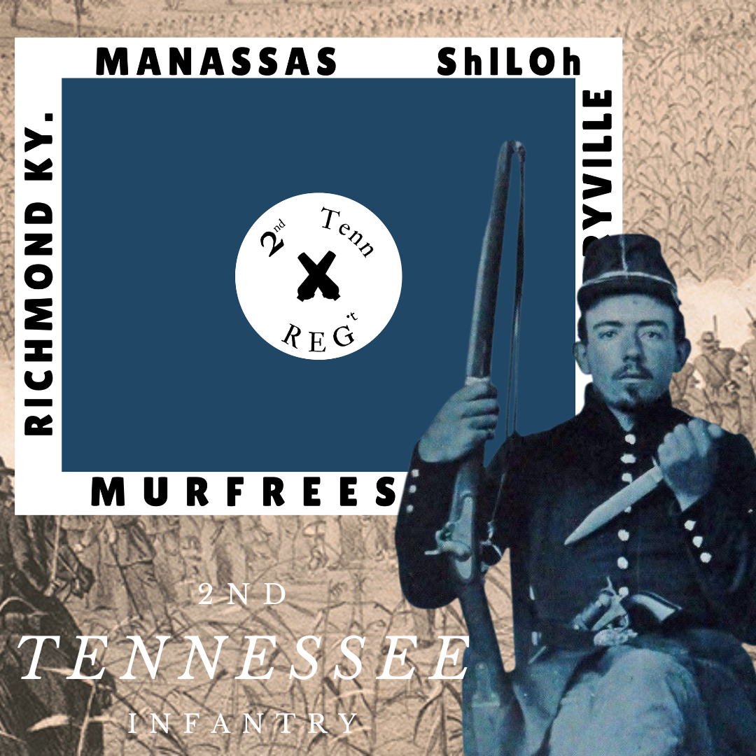 2nd Tennessee Infantry Hardee Flag Sticker/Magnet