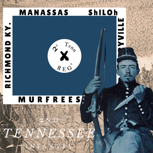 2nd Tennessee Infantry Hardee Flag Sticker/Magnet