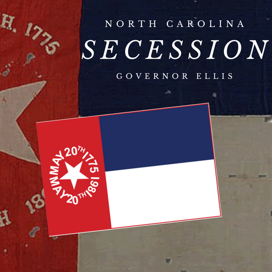 North Carolina - Governor John Ellis Secession Flag Sticker