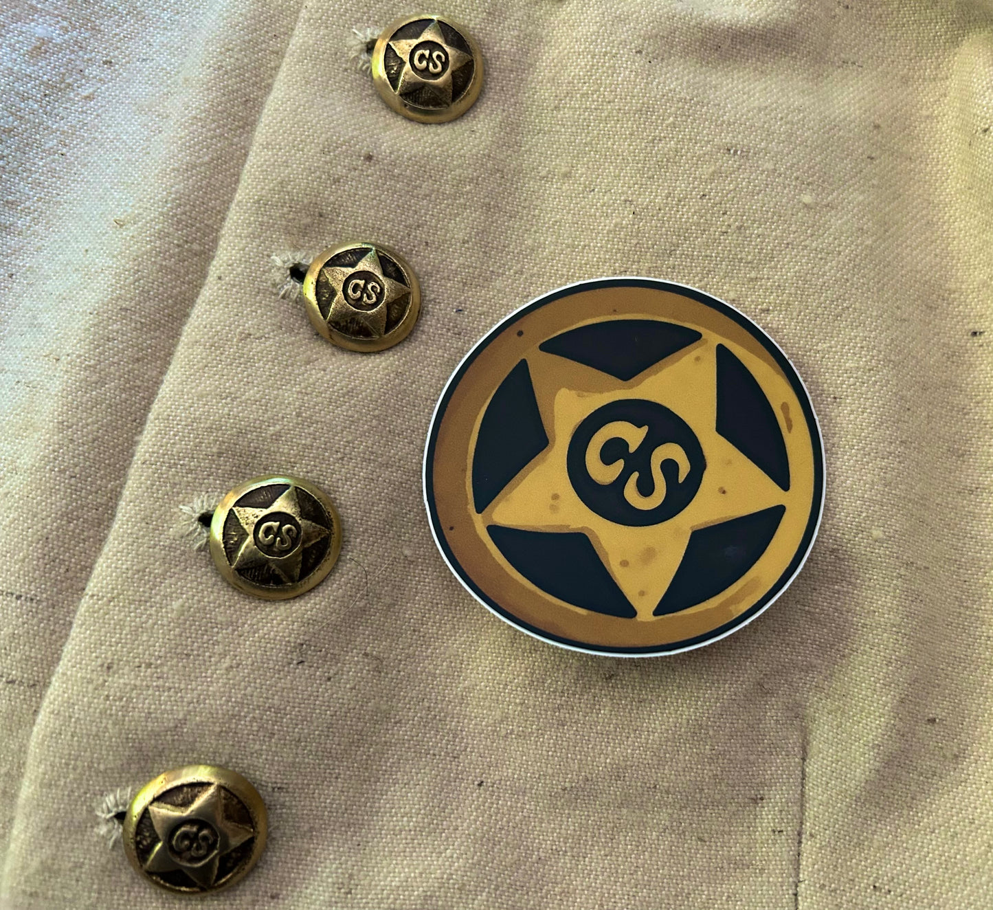 Texas Button Stickers/Magnet