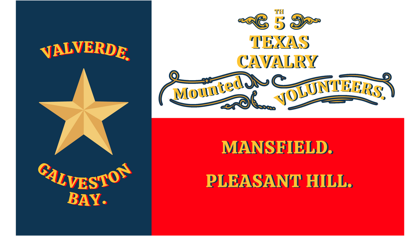 5th Texas Cavalry Mounted Volunteers Flag Magnet / Stickers
