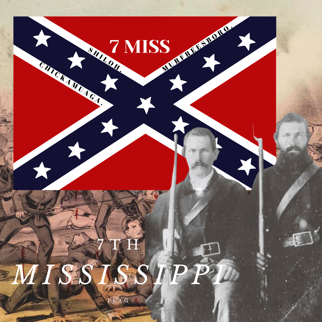 7th Mississippi Army of Tennessee Flag Stickers