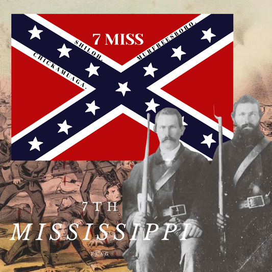 7th Mississippi Army of Tennessee Flag Stickers
