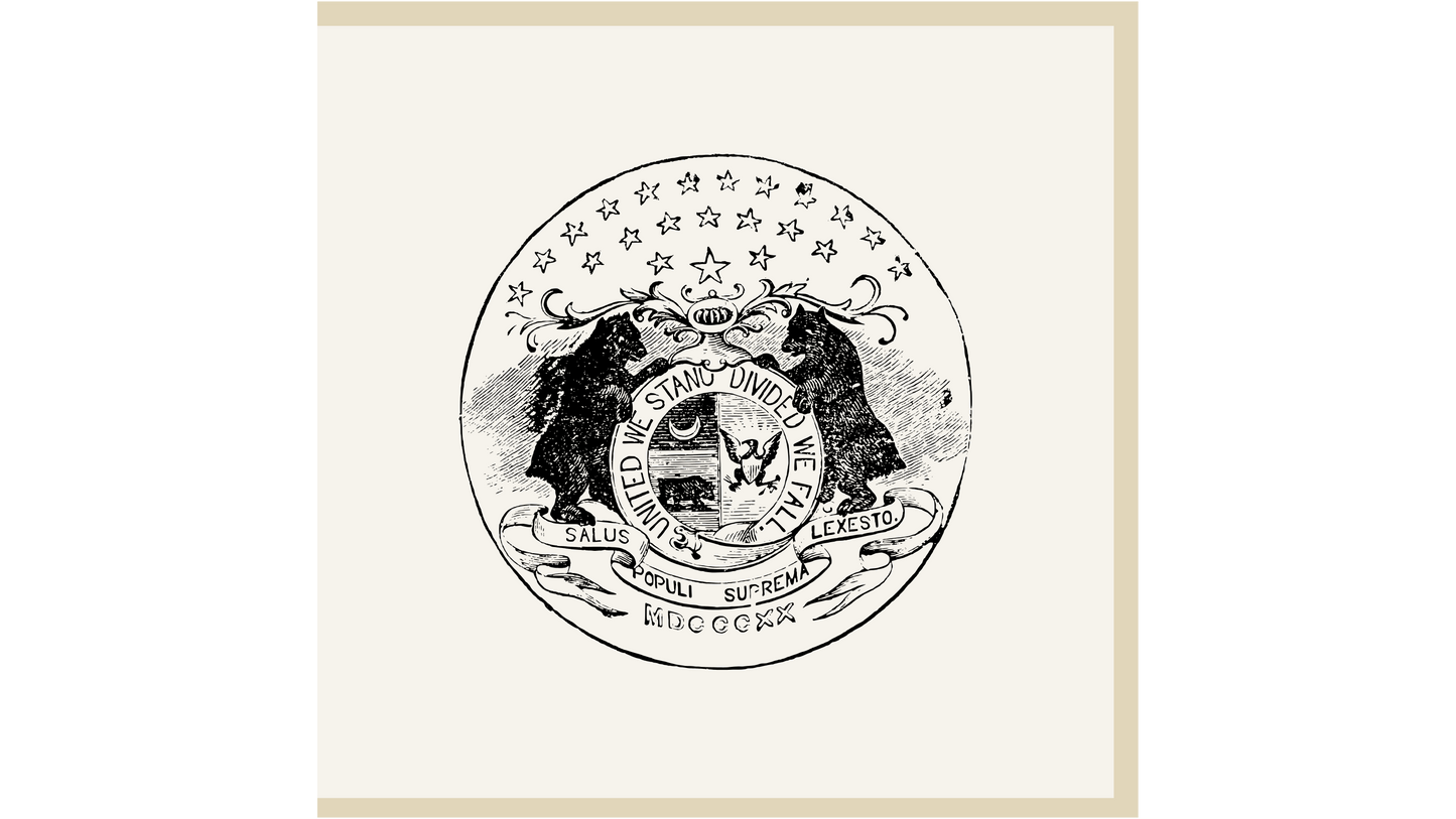 M. Jeff Thompson Missouri State Guard Flag Stickers/Magnet