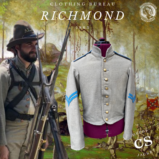 Richmond Clothing Bureau Jacket 1863 Transitional Variant
