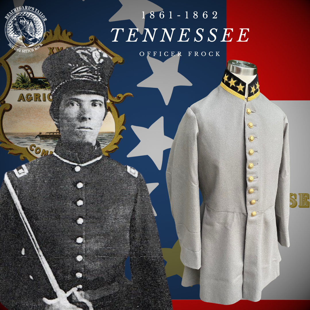 Tennessee State Officer Frock Coat 1861-1862 - 16th Tennessee Infantry