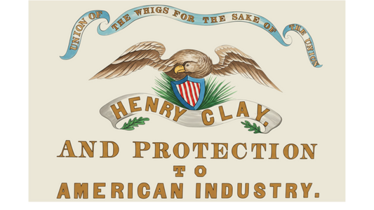 "Protection of American Industry" Henry Clay  1844 Campaign Flag Stickers
