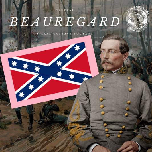 General Pierre Gustave Toutant-Beauregard Field Flag (Corinth Campaign) Sticker