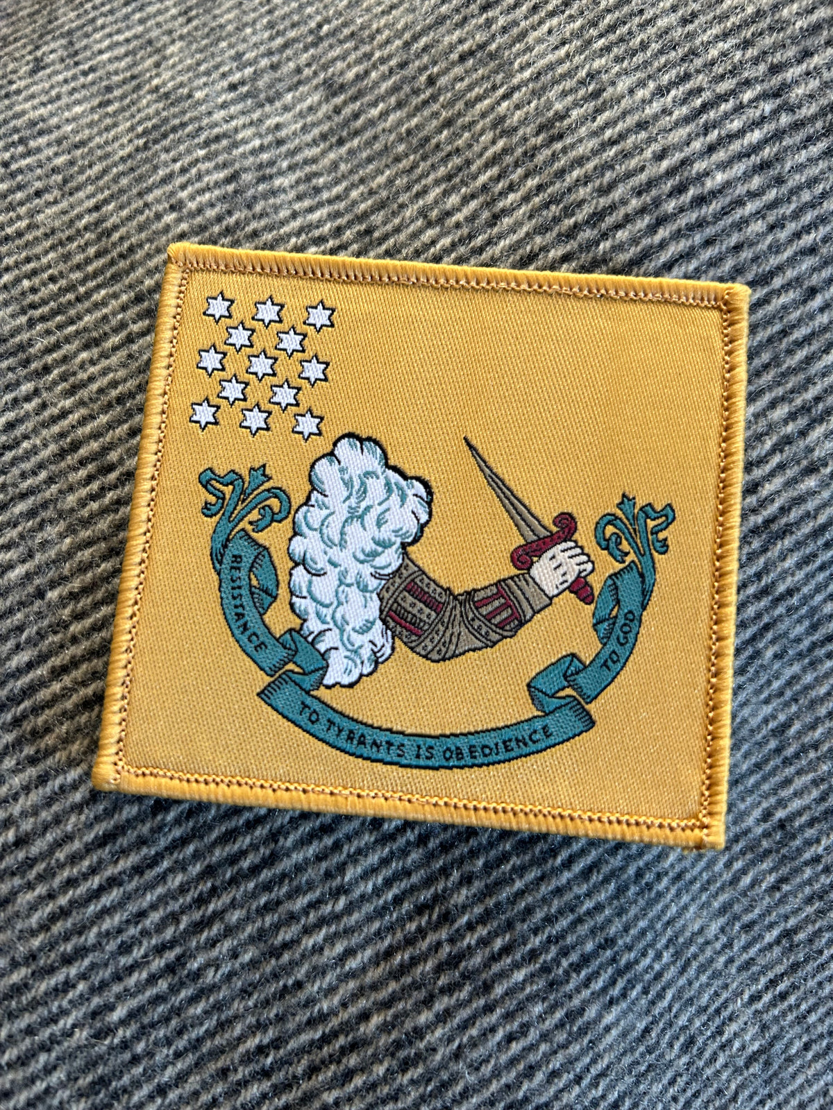 "Resistance to Tyrants is Obedience to God" Gostelowe Standard #10 Patch