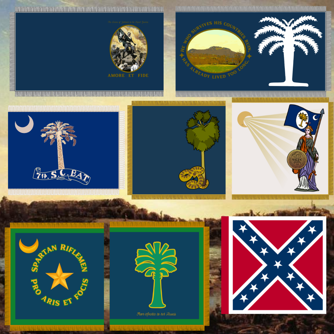 South Carolina Flag Sticker Set