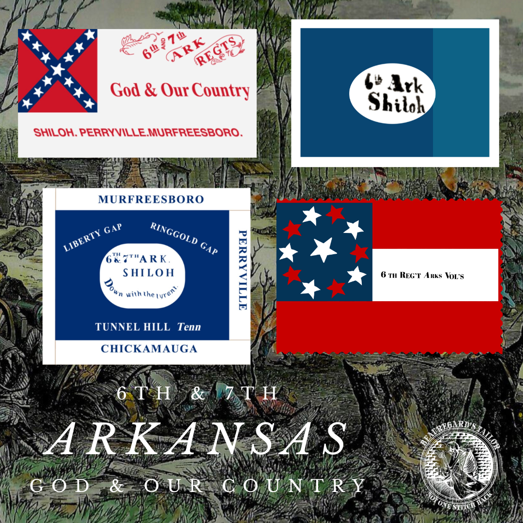 6th & 7th  Arkansas Flag Sticker Set
