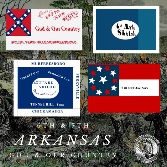 6th & 7th  Arkansas Flag Sticker Set