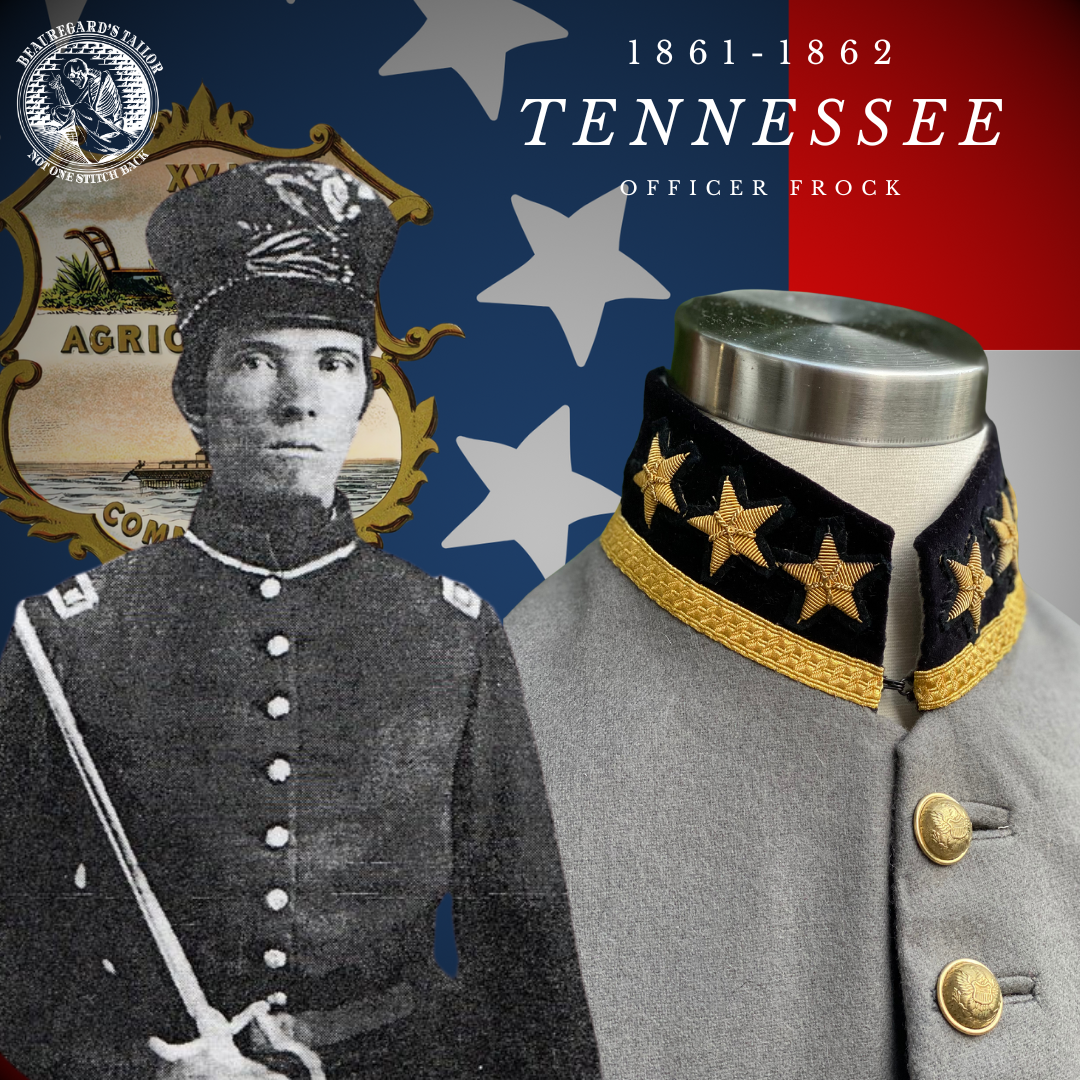 Tennessee State Officer Frock Coat 1861-1862 - 16th Tennessee Infantry