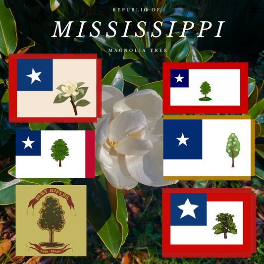 "Magnolia" Mississippi Flag Sticker Set