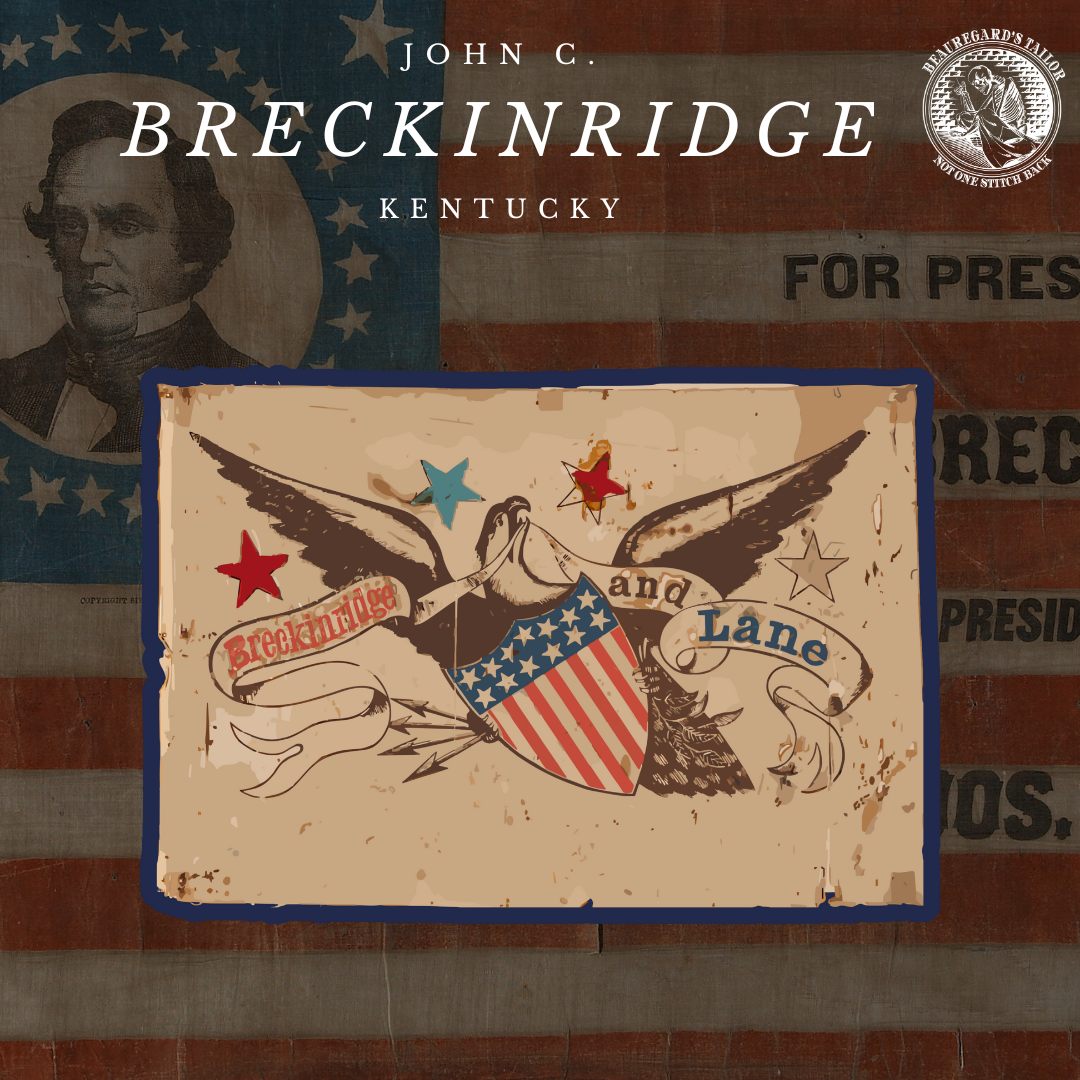 John C. Breckinridge 1860 Campaign Flag Stickers