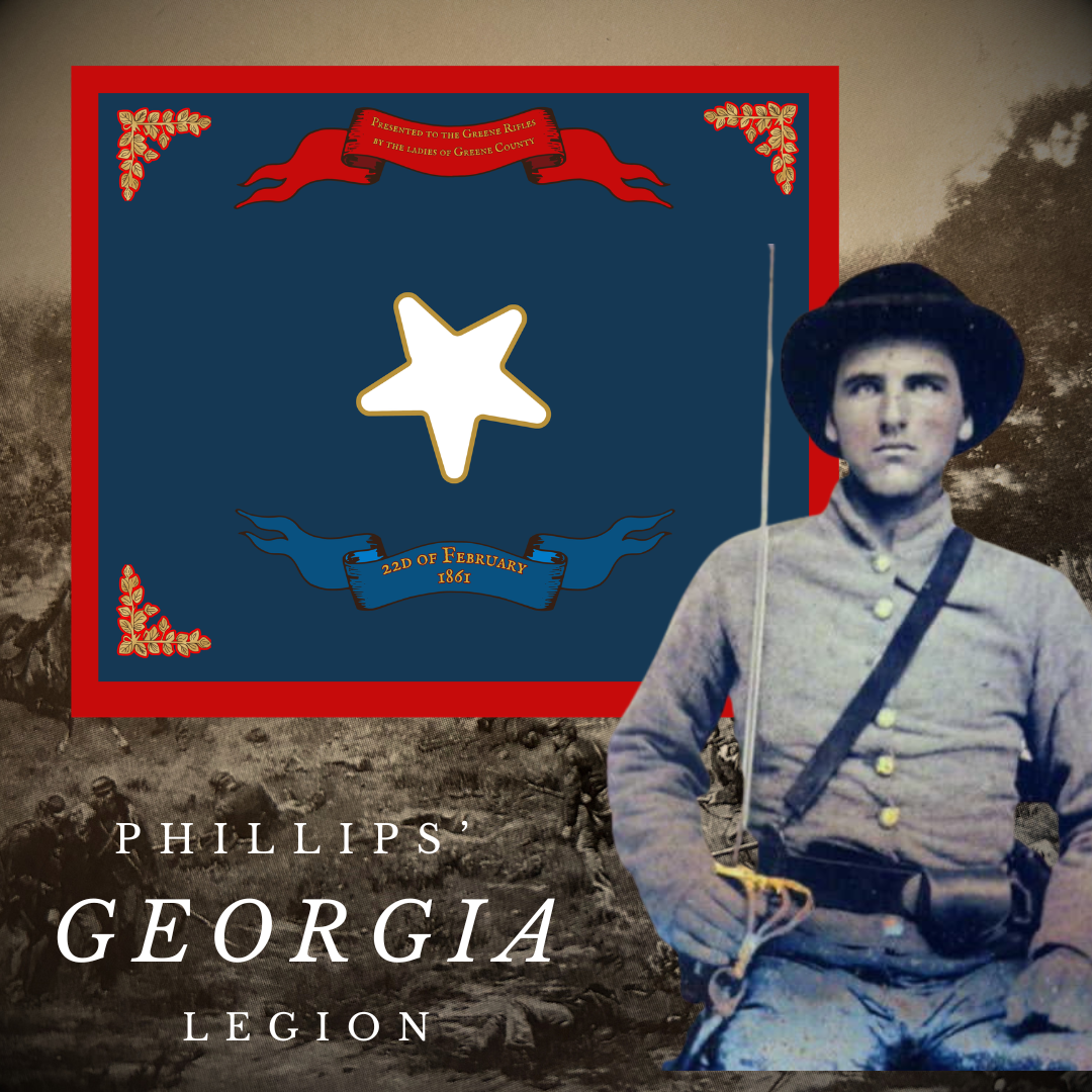 Phillip's Legion - Company A "Greene Rifles"  Flag Stickers/Magnet