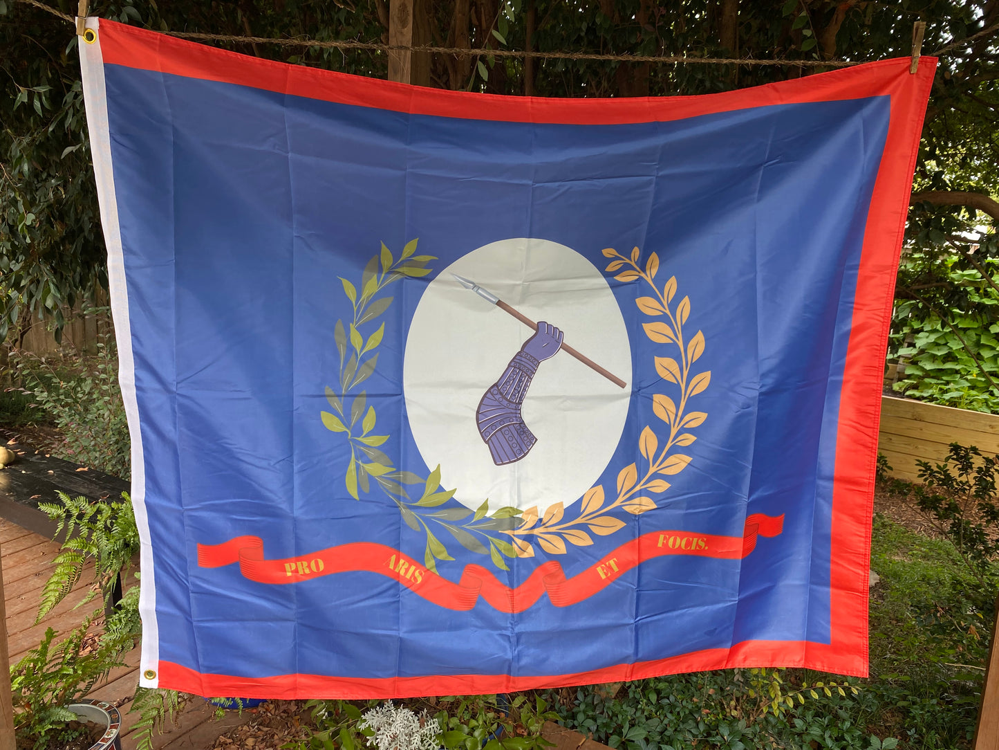 "Pro aris et focis" - "for hearth and home" - 3rd Georgia Regimental House Flag