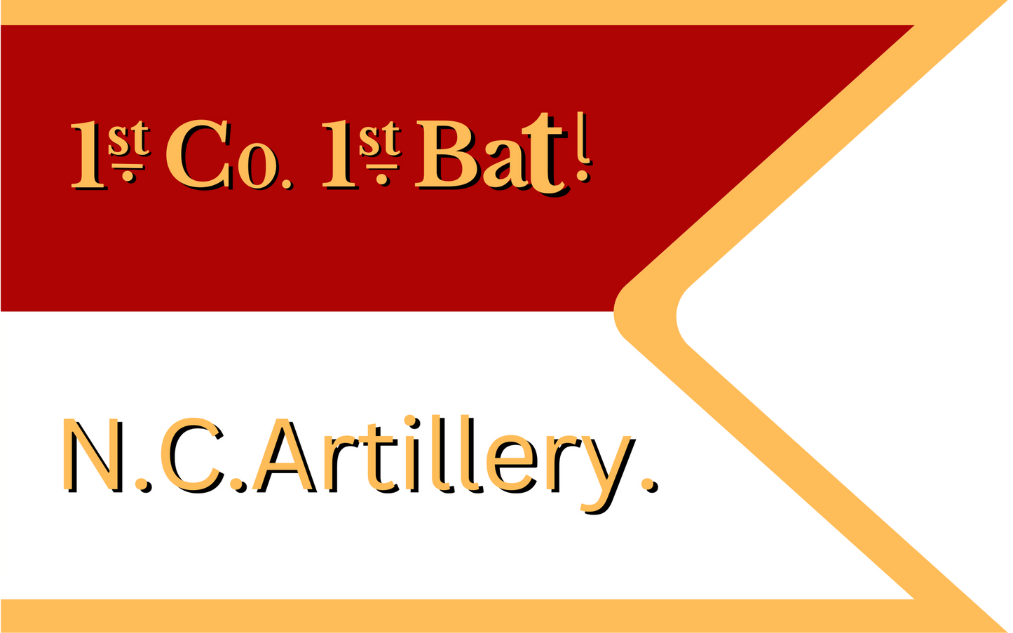 1st North Carolina Artillery Flag stickers