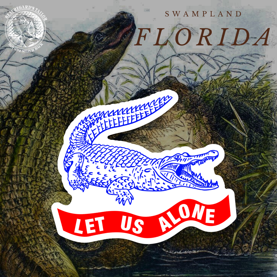 "Let us alone" Florida Alligator Stickers/Magnets