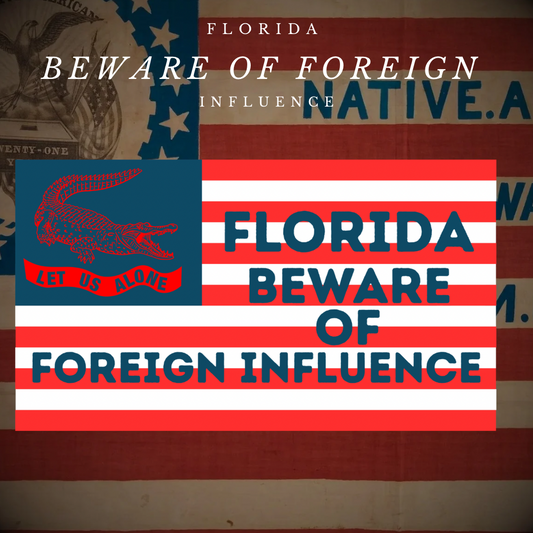 "Florida Beware of Foreign Influence" Sticker/Magnet