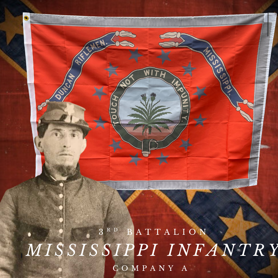 3rd Battalion Mississippi Infantry - Company A -  Flag