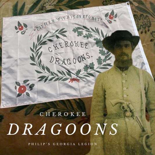 "Cherokee Dragoons"  Phillip's Legion Cavalry Battalion - Company C Flag