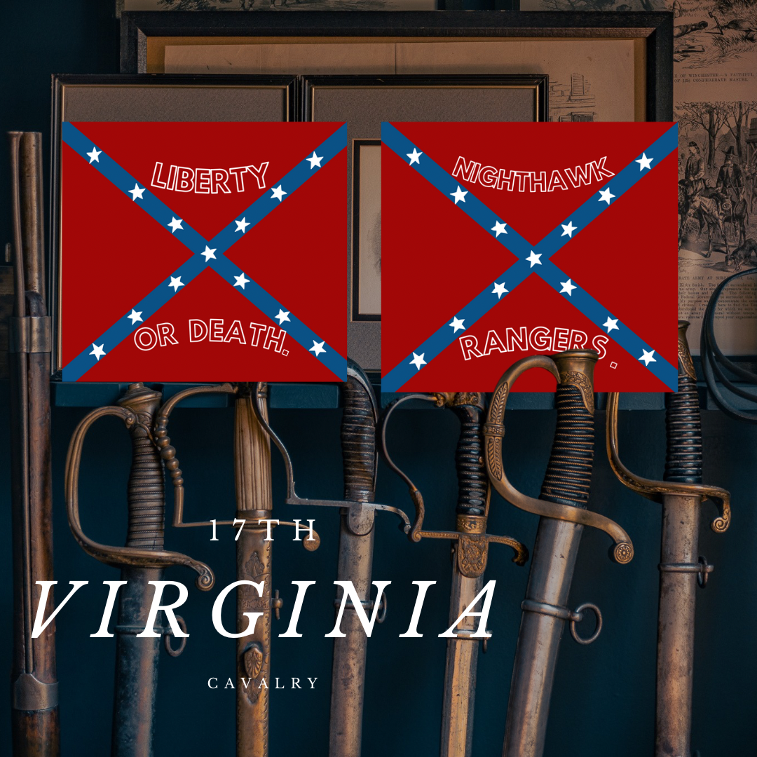 "Nighthawk Rangers" 17th Virginia Cavalry Flag Stickers