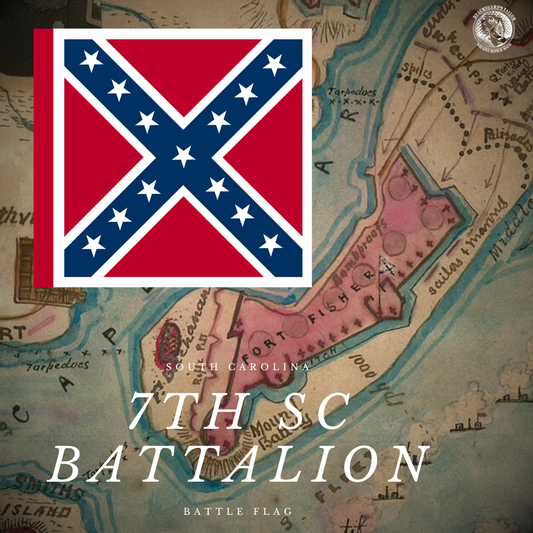 7th South Carolina Infantry Battalion Battle Flag Stickers/Magnet