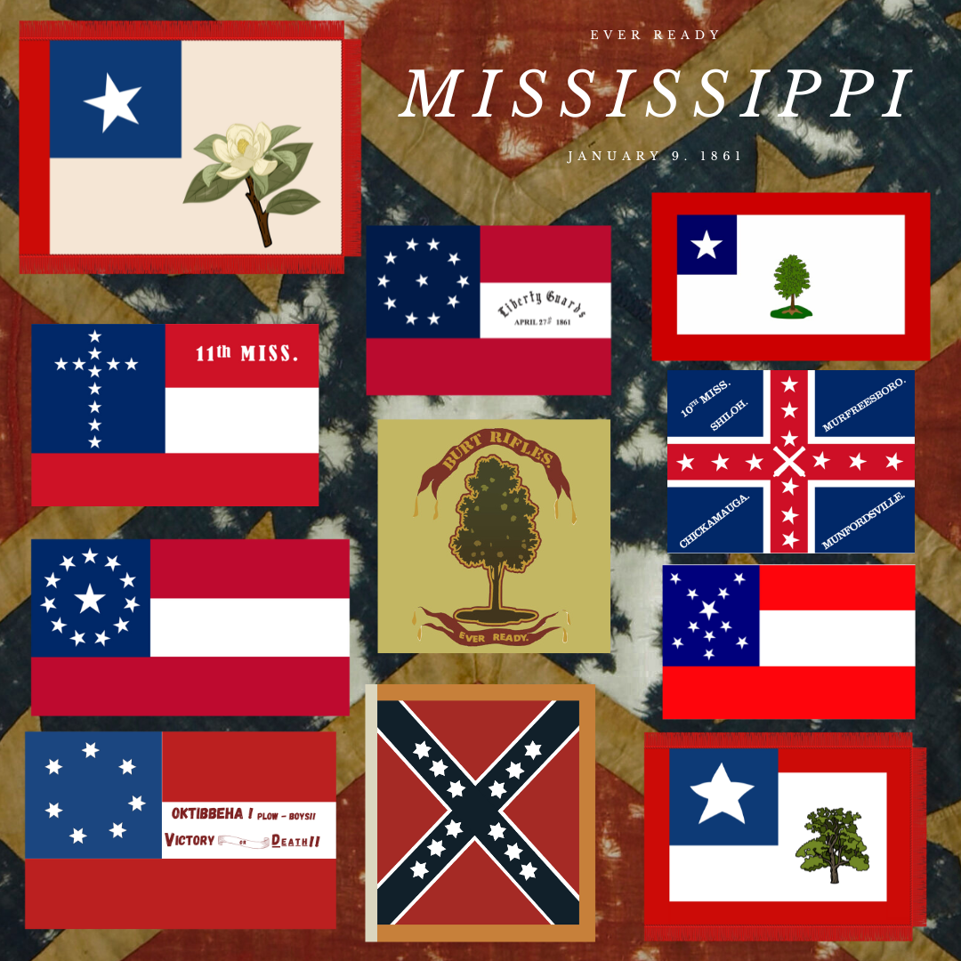 Mississippi Battle Flag Sticker Set