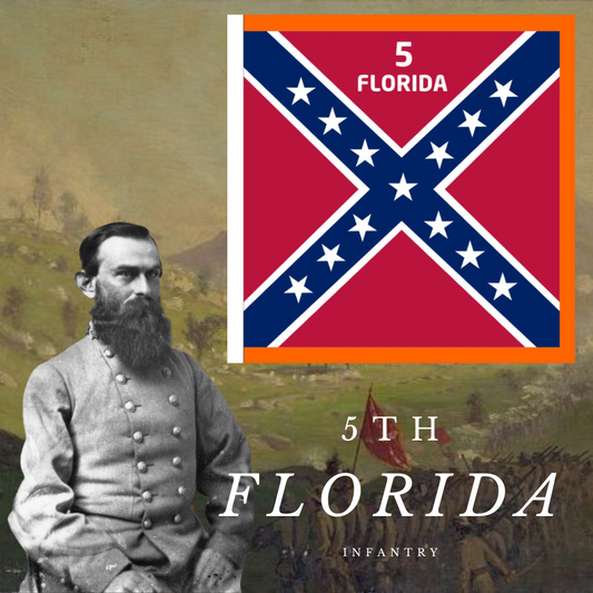 5th Florida Infantry Flag Stickers