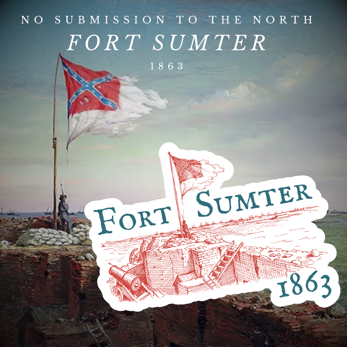 Fort Sumter 1863 Sticker/Magnet