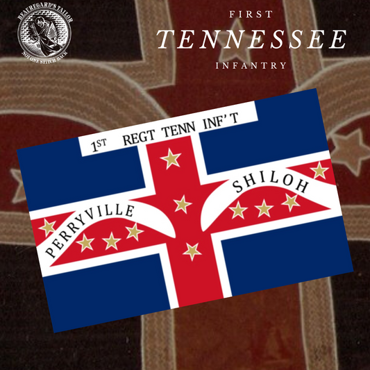 1st Tennessee Regiment  Flag (Polk 2nd Pattern) Stickers/Magnet