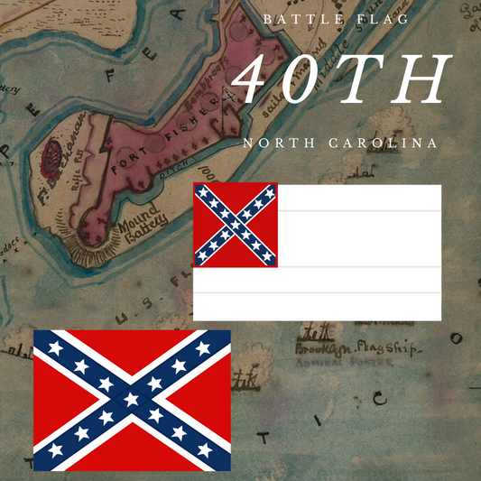 40th North Carolina Troops Flag Stickers